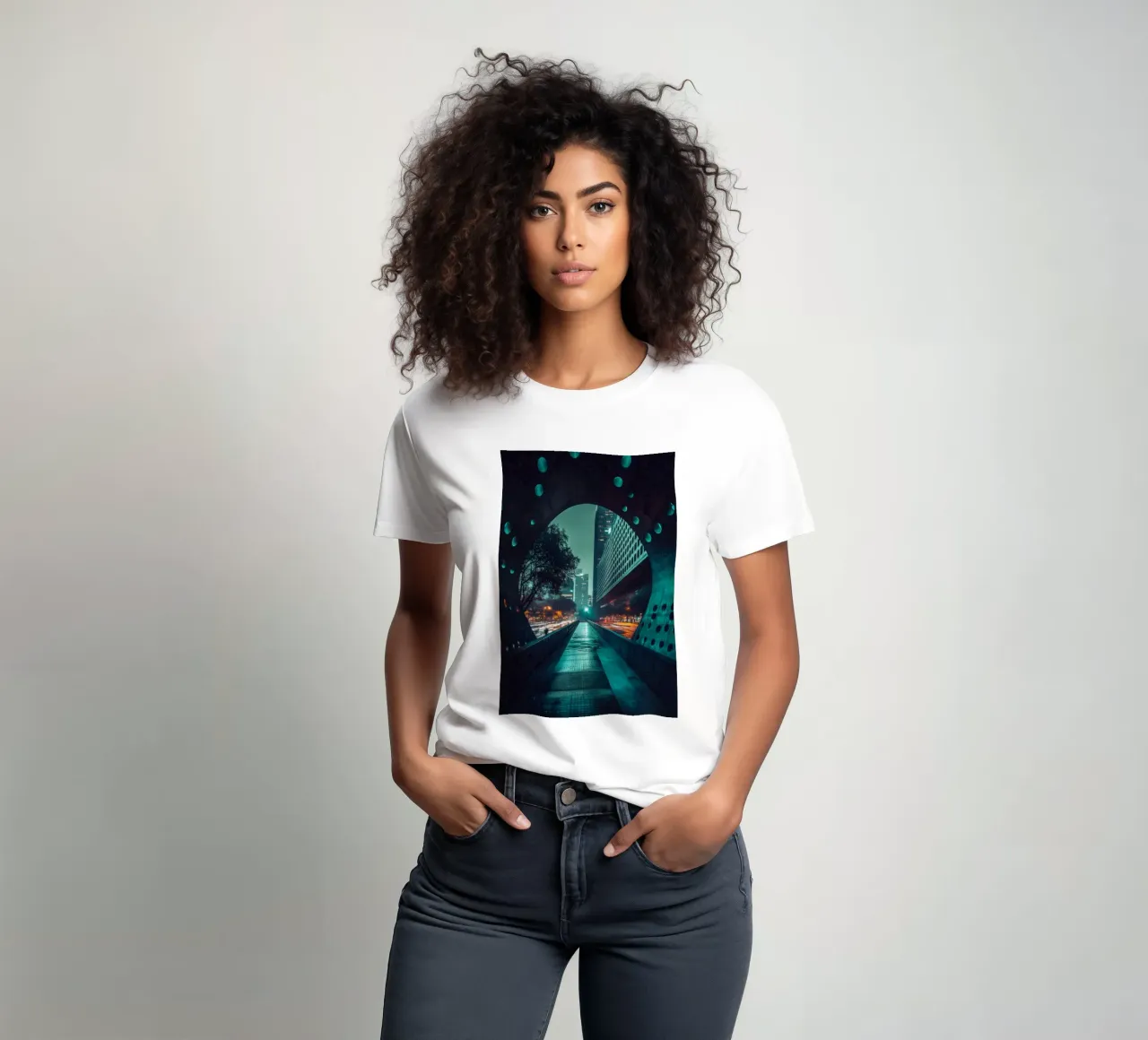 Città del Messico: brillantezza futuristica sotto un cielo mistico t-shirt da By Night