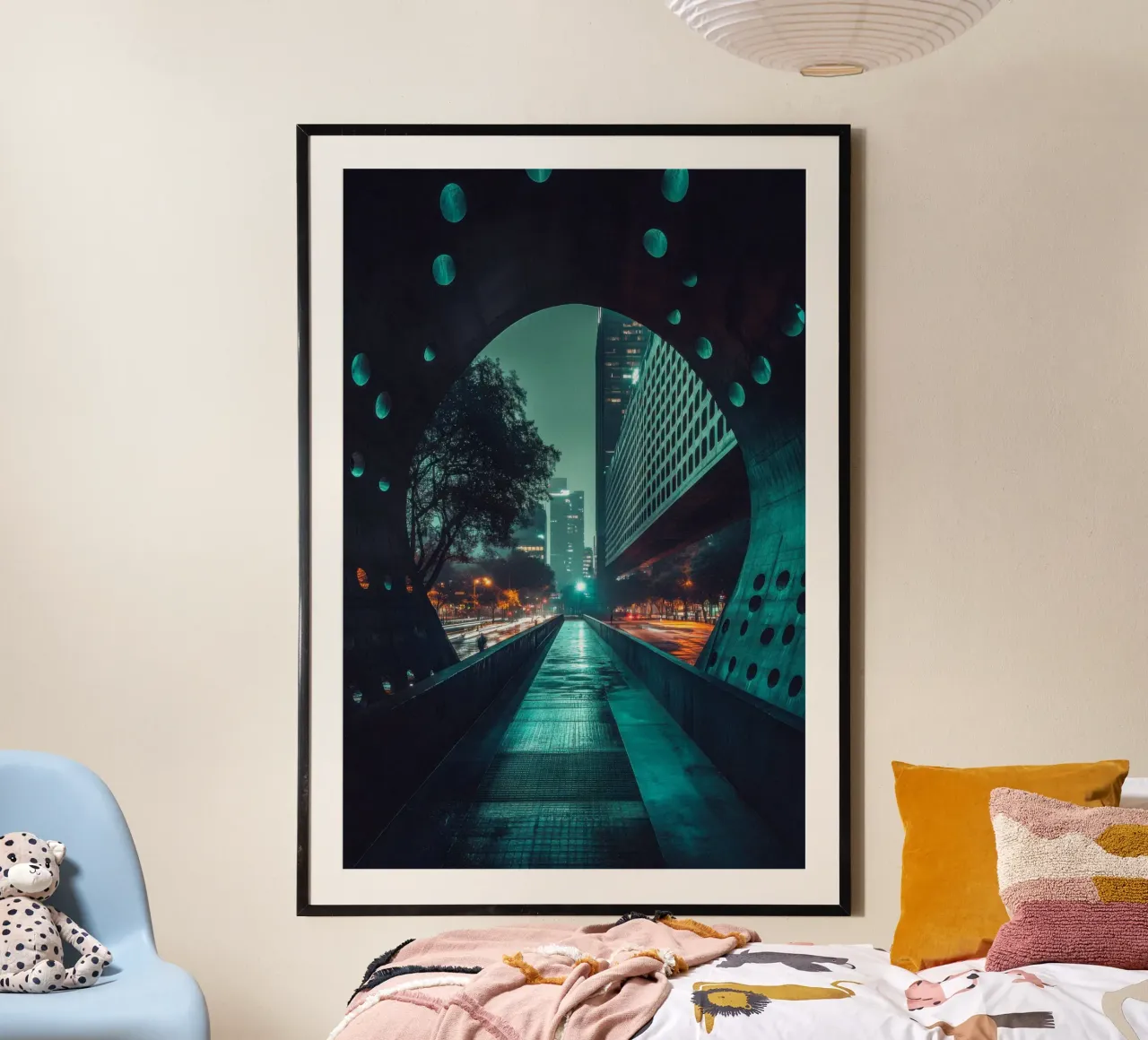 Città del Messico: brillantezza futuristica sotto un cielo mistico carta hahnemühle da By Night