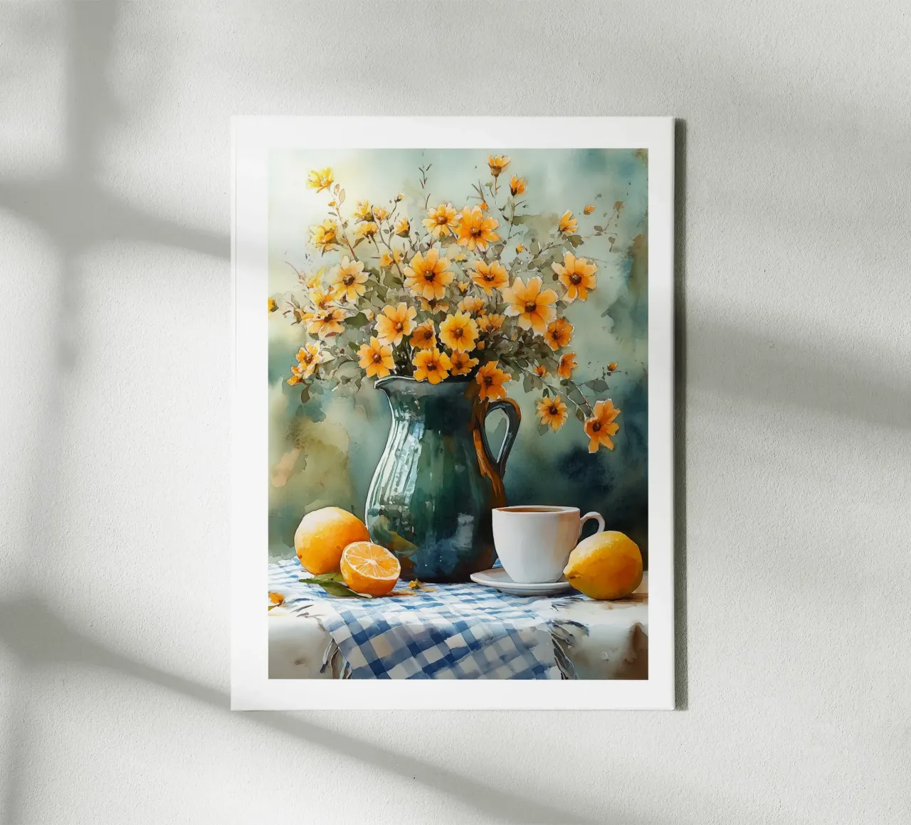 Bouquet di campagna e limonata tela con Cornice a cassetta da Spice & Style