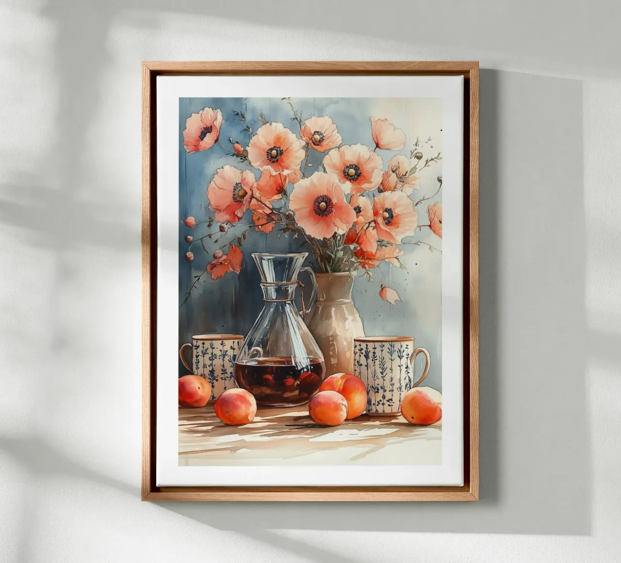 Mazzo di papaveri tela con Cornice a cassetta da Spice & Style