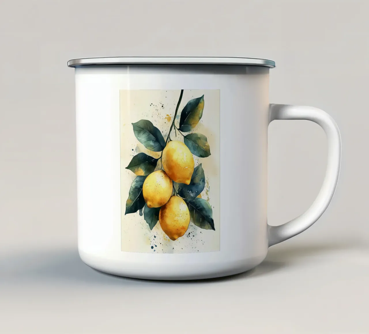 Rametto di limoni tazza in smalto da Spice & Style