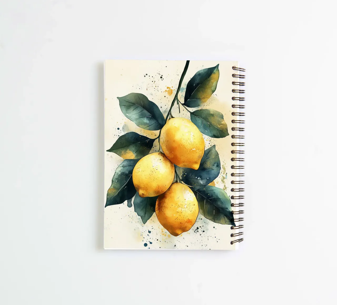 Sprig of lemons spiral notebook by Spice & Style