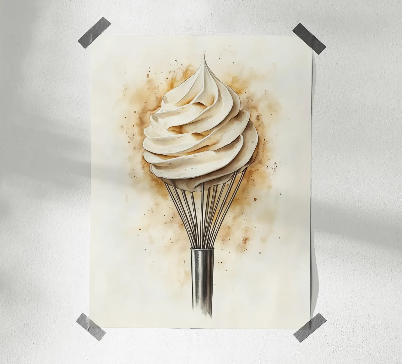 Frullare con la panna montata poster con telaio in plastica da Spice & Style