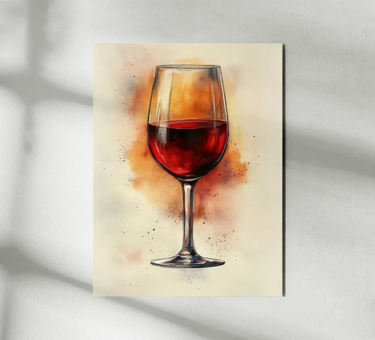 Glass of red wine alu-dibond by Spice & Style