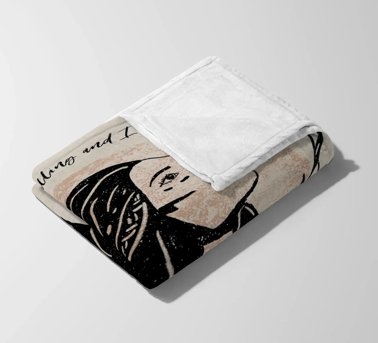 The Moon is Calling and I Must Go Typography Illustration fleece blanket by This Wild Soul - Illustration