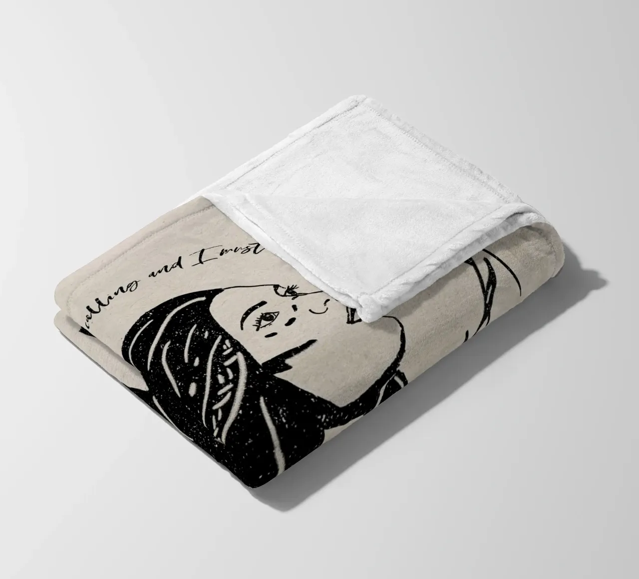 "La luna chiama e io devo andare" Tribale Strega Luna Nera coperta in pile da This Wild Soul - Illustration