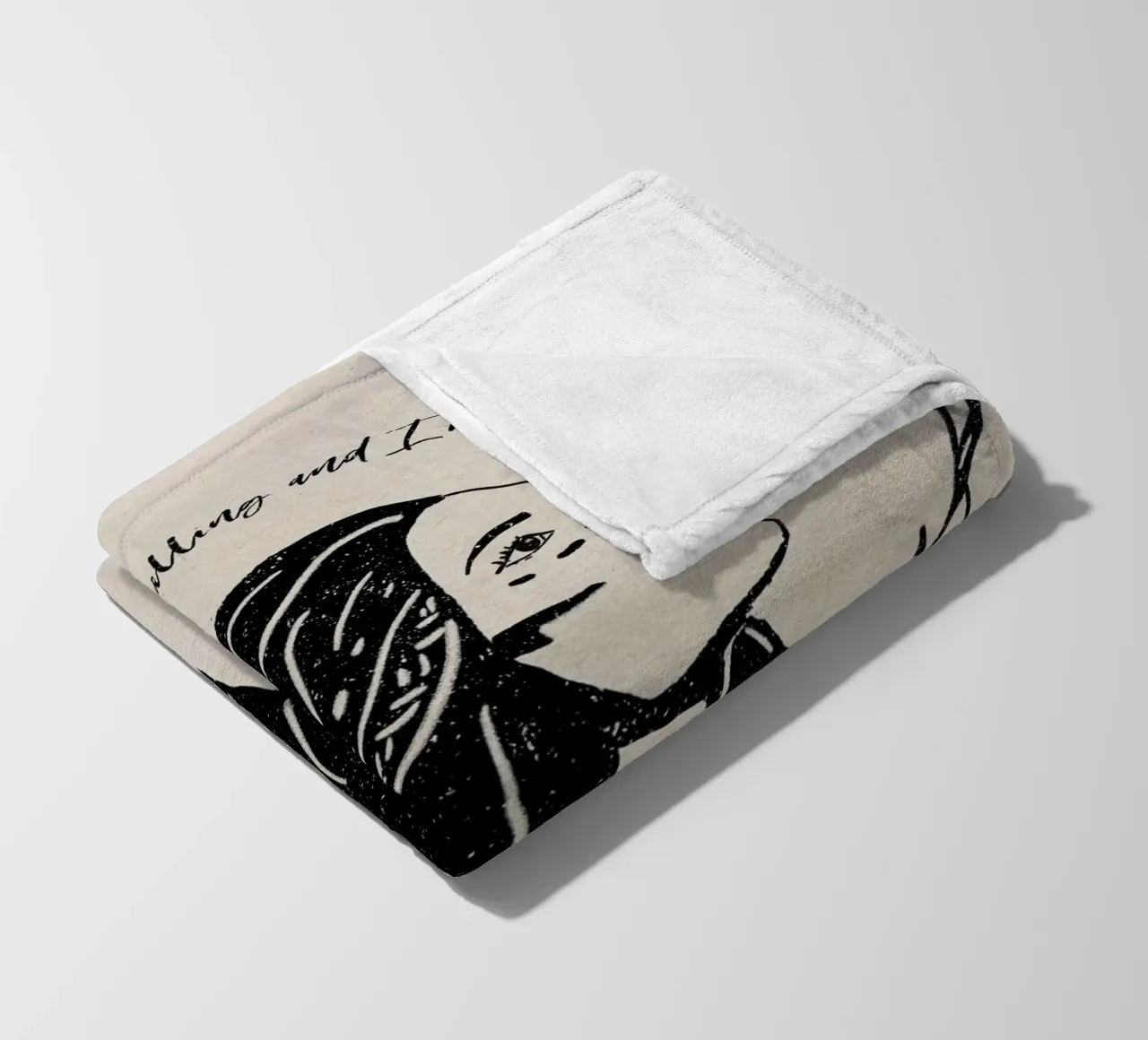 "La luna chiama e io devo andare" Tribale Strega Luna Nera coperta in pile da This Wild Soul - Illustration