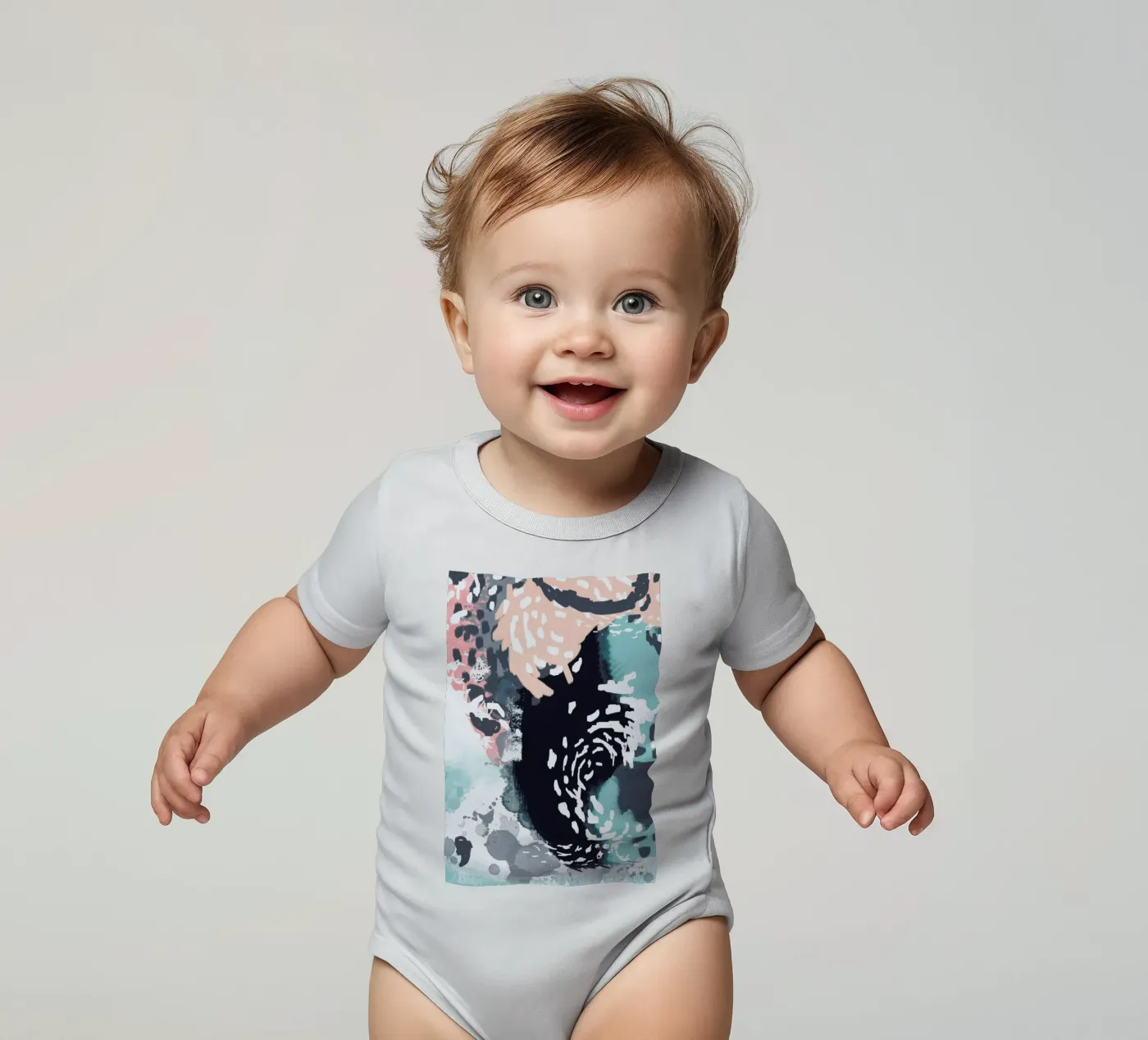 August Kurzarm Babybody von Charlotte Winter