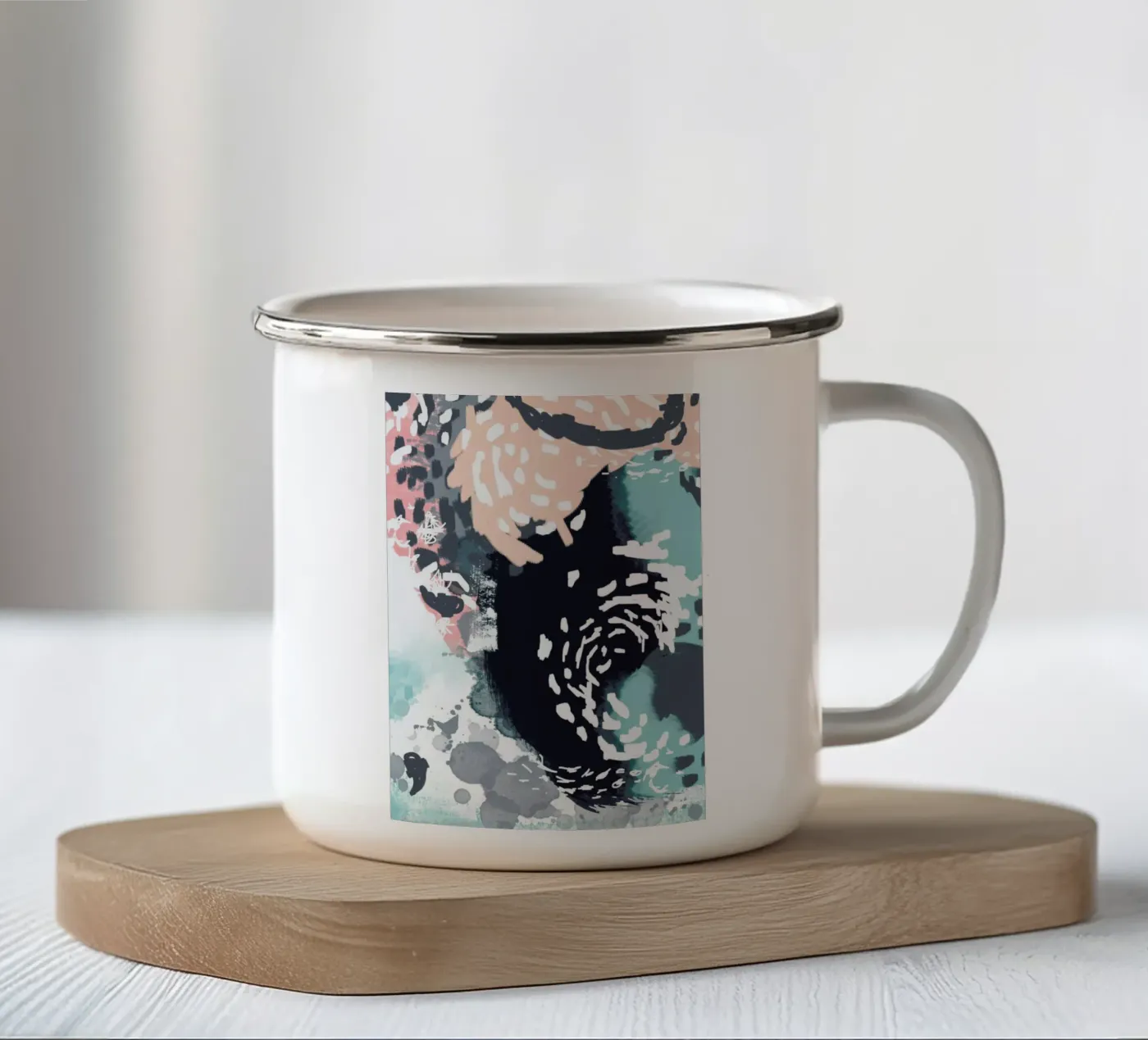 August enamel mug by Charlotte Winter