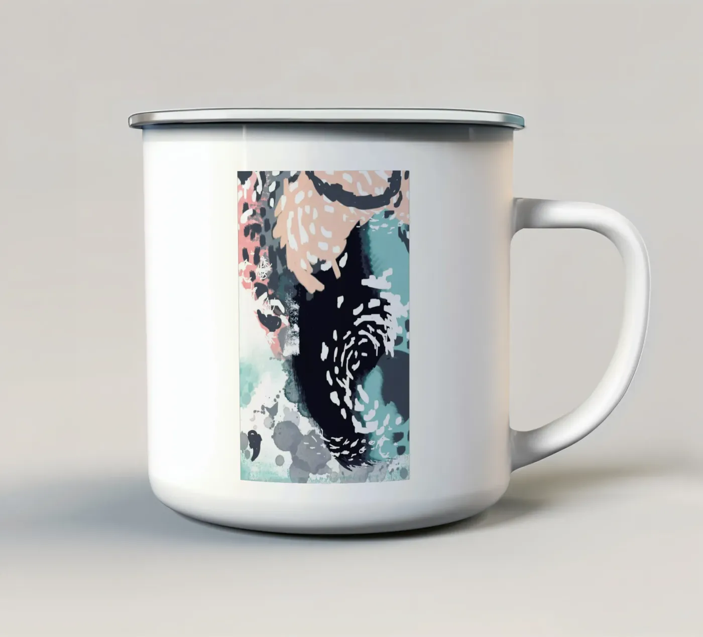 August enamel mug by Charlotte Winter