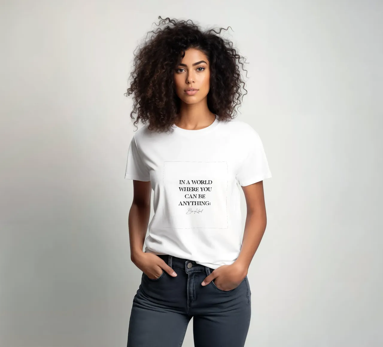 In un mondo in cui si può essere qualsiasi cosa, sii gentile Citazione t-shirt da This Wild Soul - Illustration