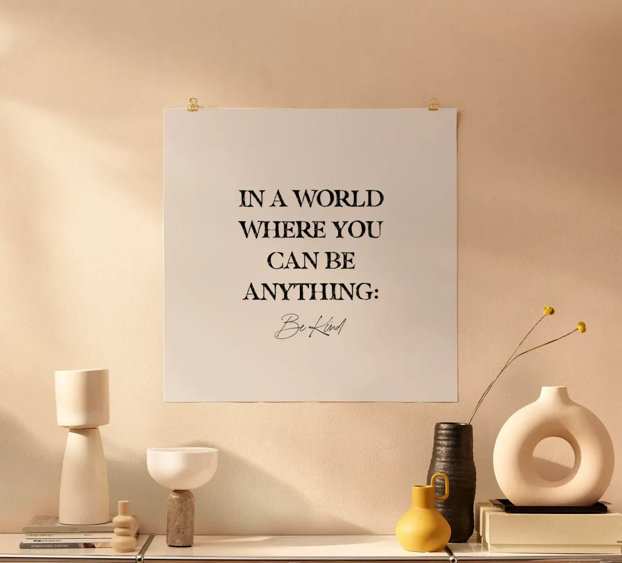 In un mondo in cui si può essere qualsiasi cosa, sii gentile Citazione carta hahnemühle da This Wild Soul - Illustration