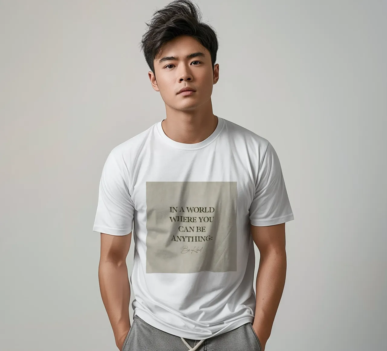 In A World Where You Can Be Anything Be Kind Quote Art t-shirt by This Wild Soul - Illustration