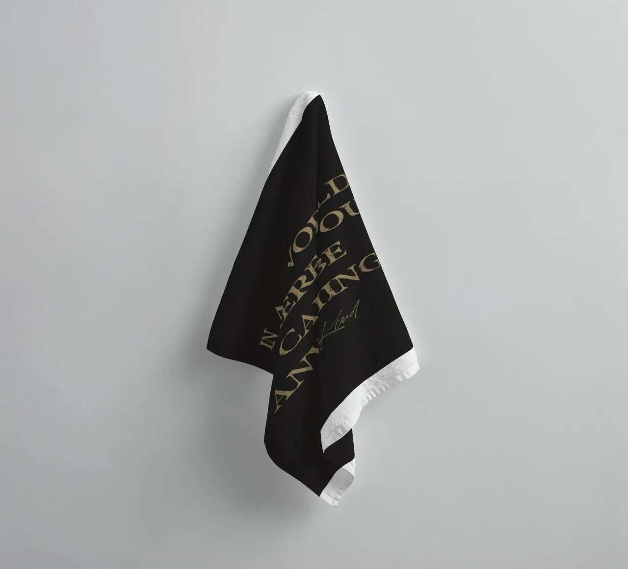 In A World Where You Can Be Anything Be Kind Quote Art towel by This Wild Soul - Illustration