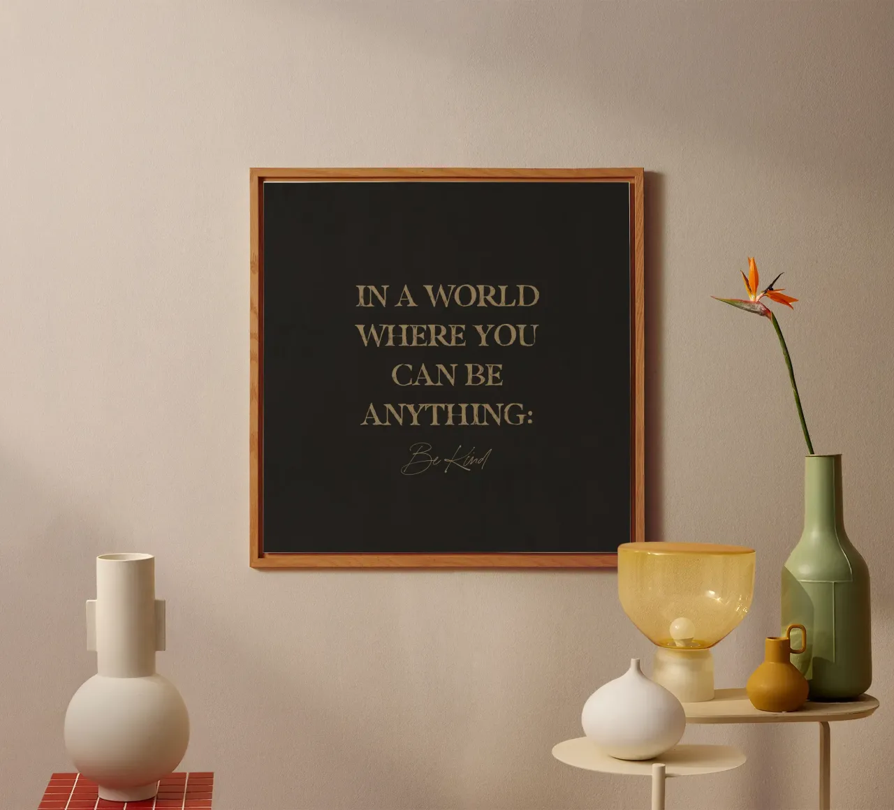 In un mondo in cui si può essere qualsiasi cosa, sii gentile Citazione d'arte alluminio dibond da This Wild Soul - Illustration