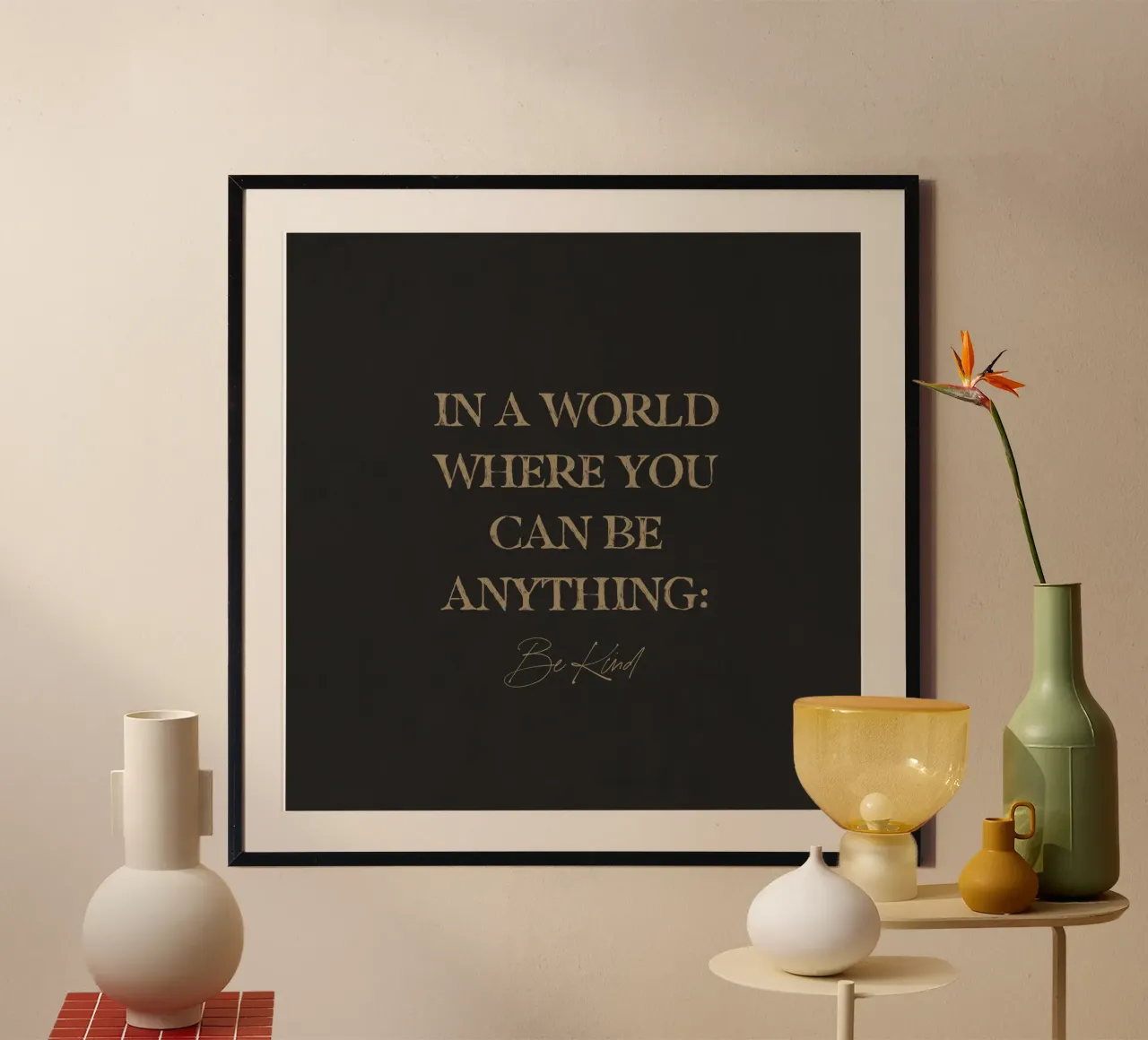 In un mondo in cui si può essere qualsiasi cosa, sii gentile Citazione d'arte carta hahnemühle da This Wild Soul - Illustration