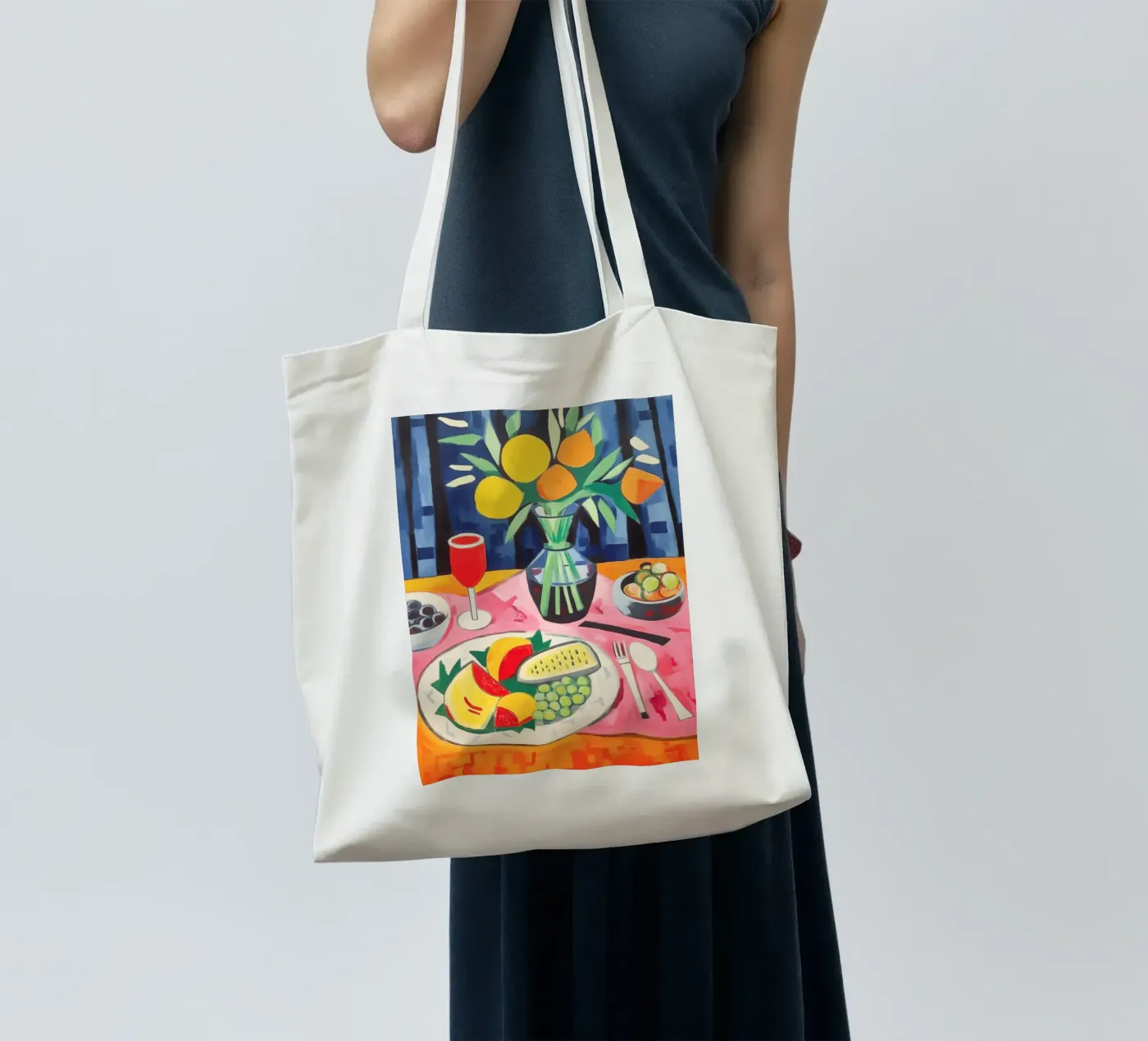Set table tote bag by Carinaprint