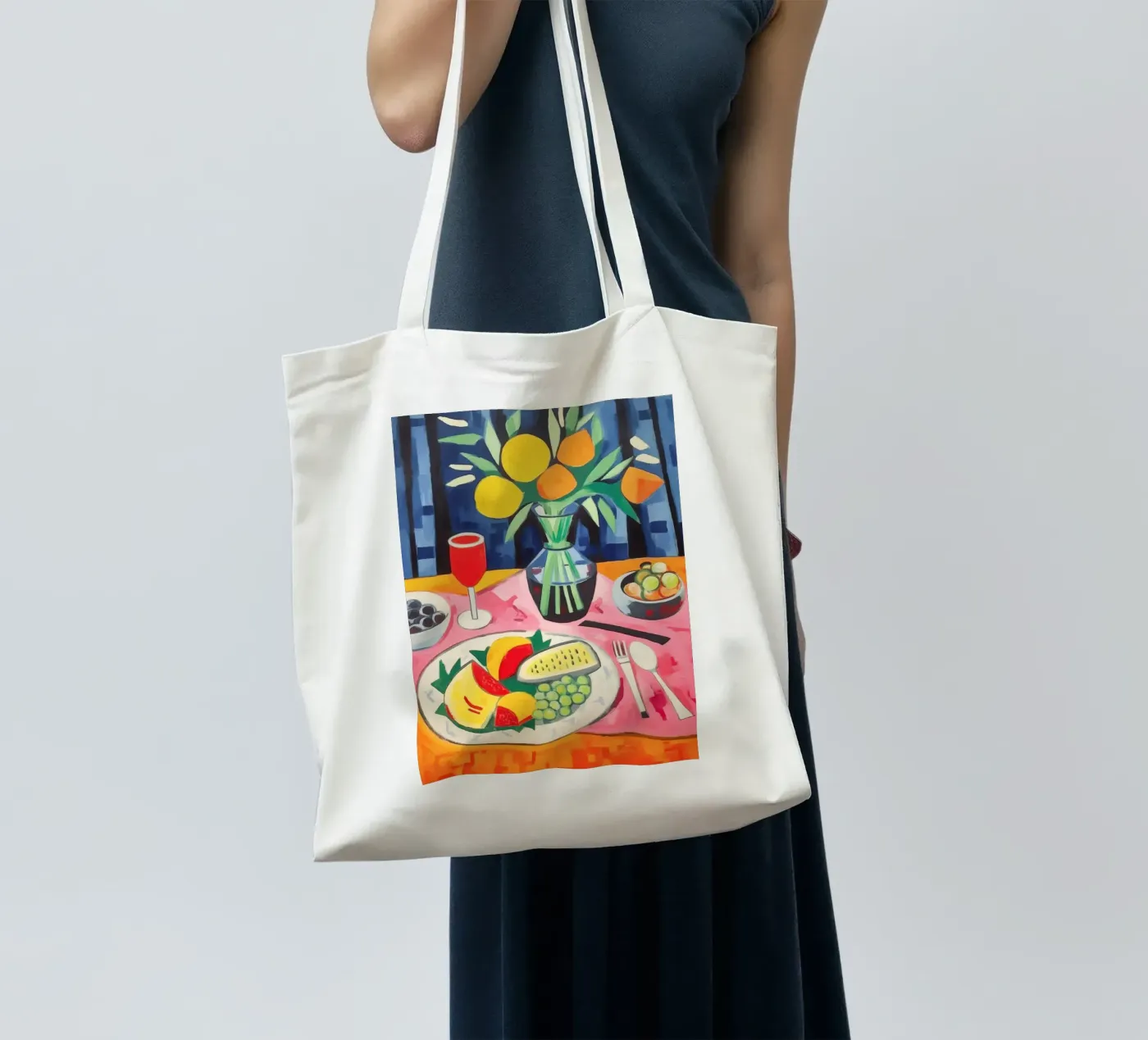 Set table tote bag by Carinaprint