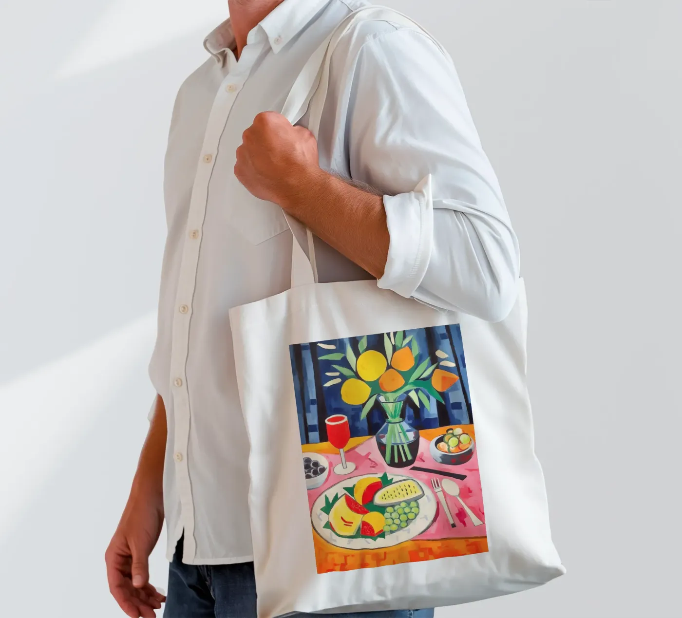 Set table tote bag by Carinaprint