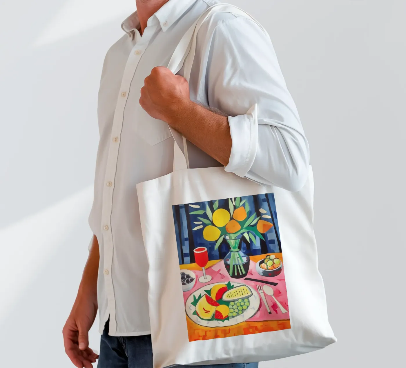Set table tote bag by Carinaprint