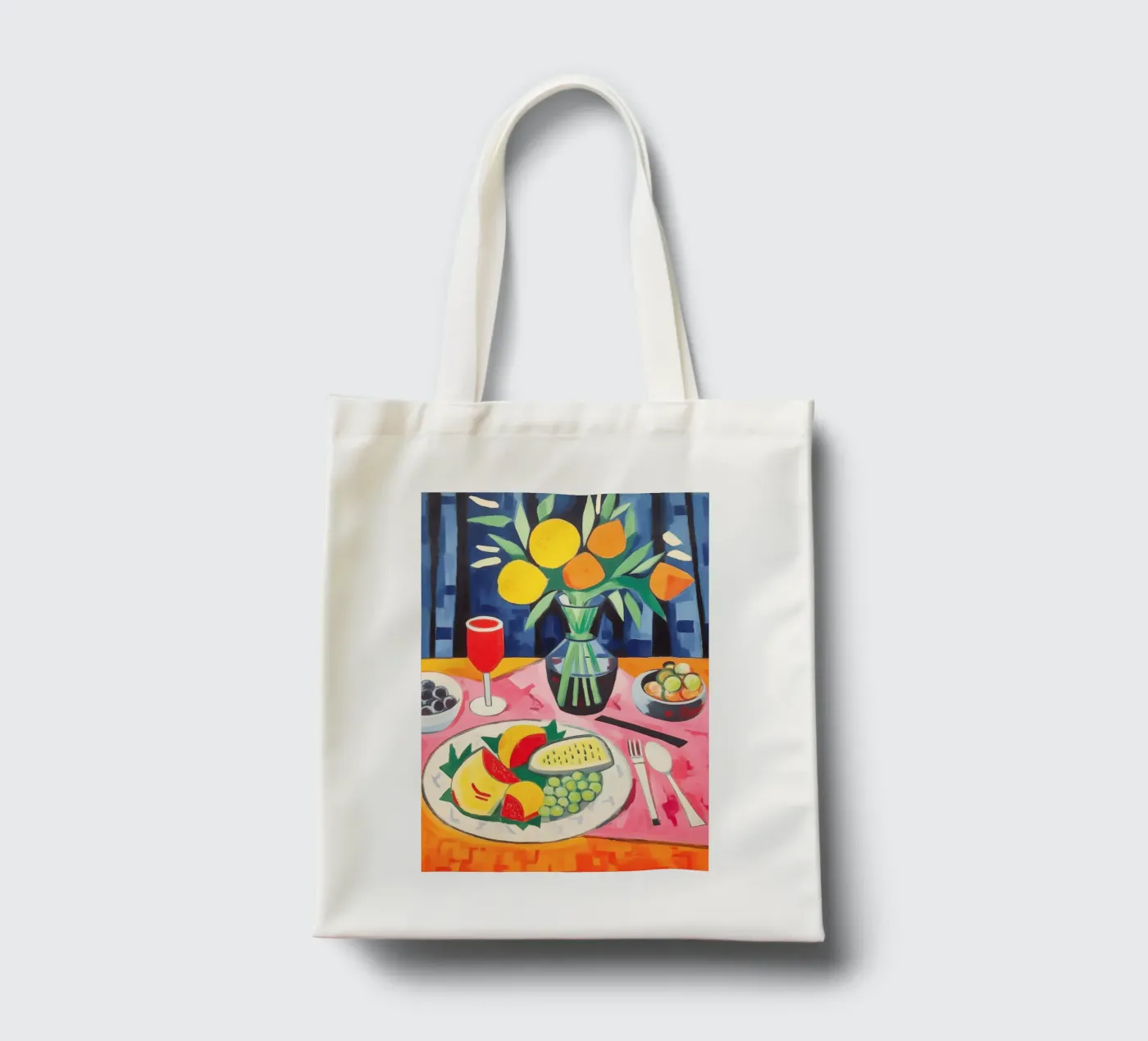 Set table tote bag by Carinaprint