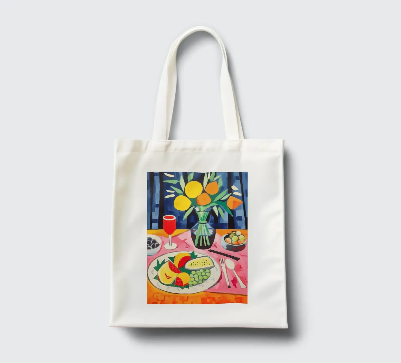 Set table tote bag by Carinaprint
