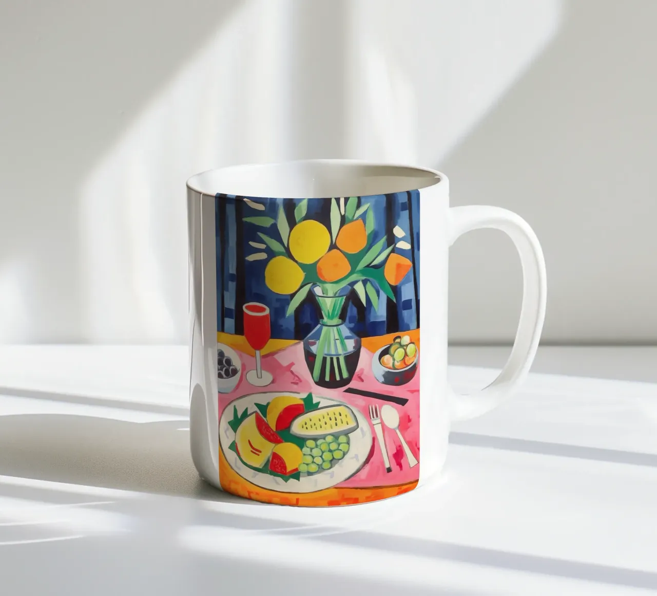 Set table ceramic mug by Carinaprint