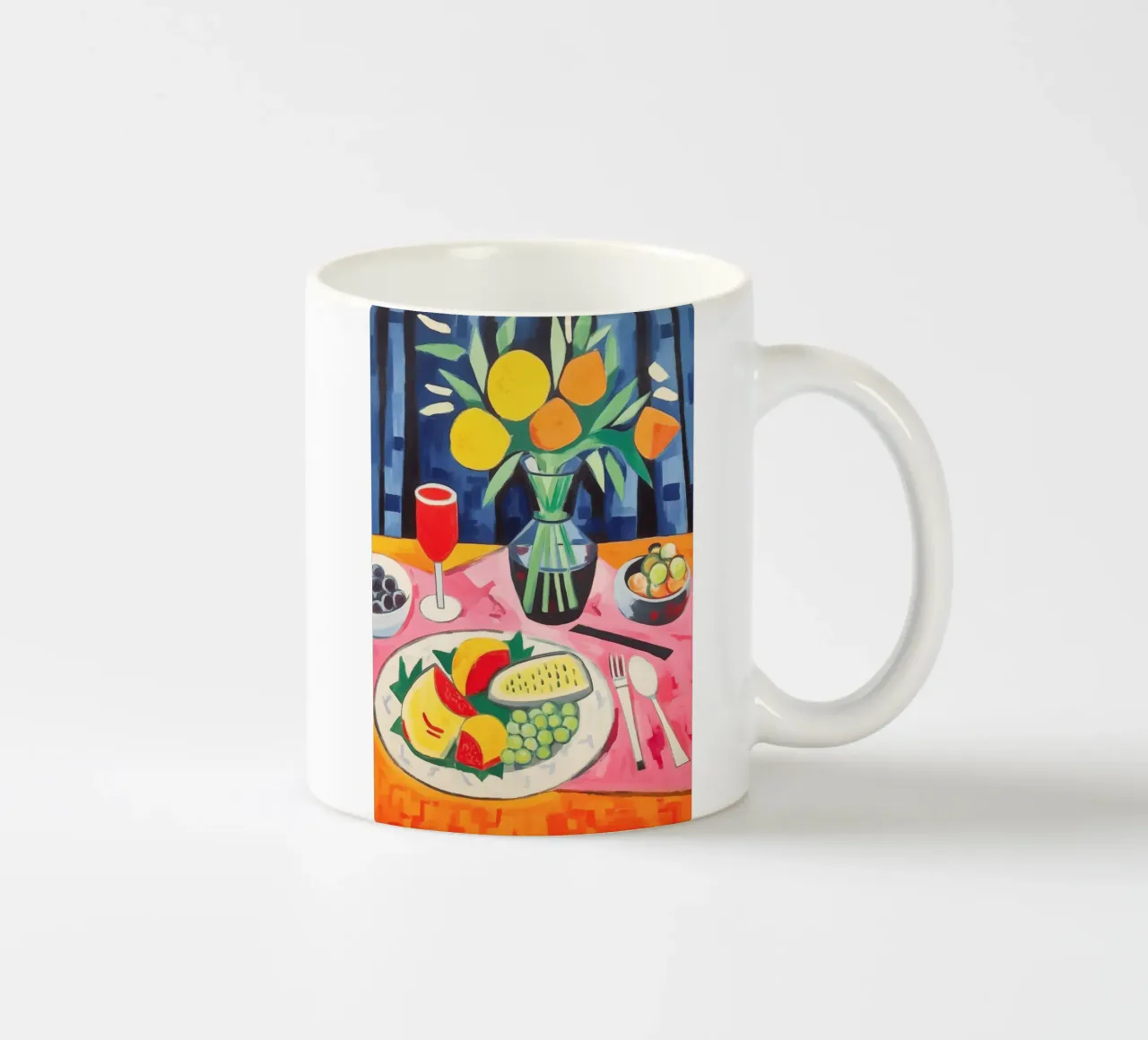 Set table ceramic mug by Carinaprint