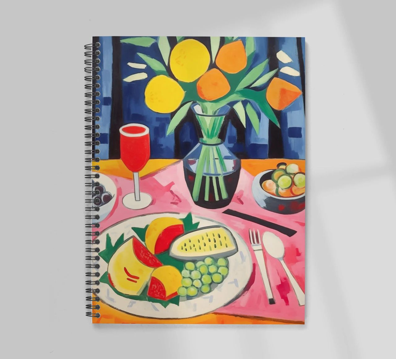 Set table spiral notebook by Carinaprint