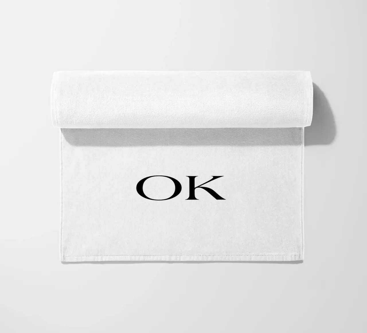 Hey it's Ok Simple Minimalist Elegant Typography beach towel by YV TYPOGRAPHY