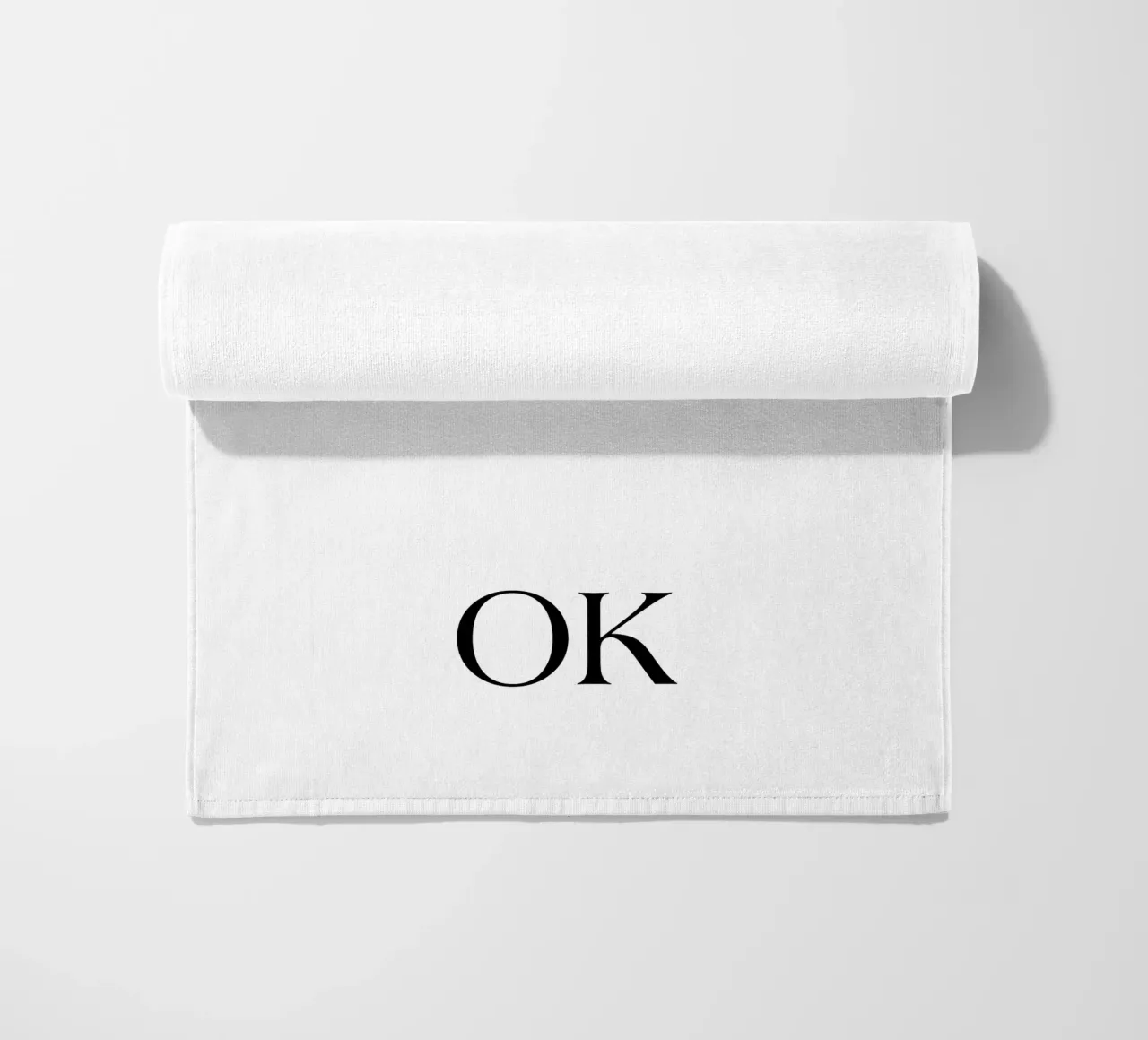 Hey it's Ok Simple Minimalist Elegant Typography beach towel by YV TYPOGRAPHY