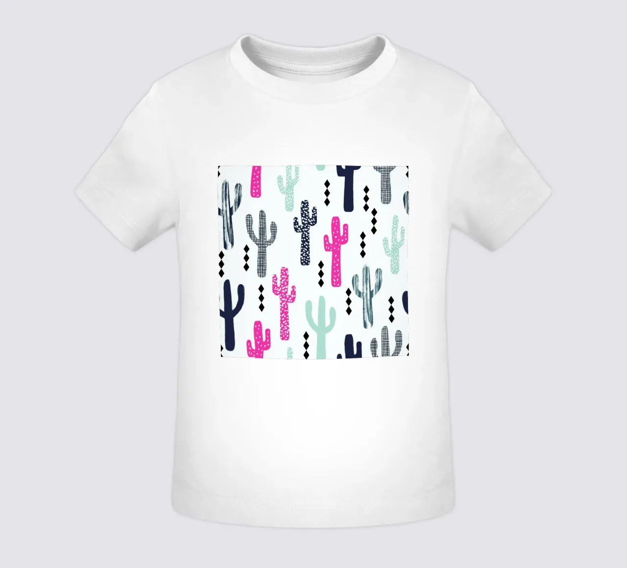 Cactus Magenta baby t-shirt by Charlotte Winter