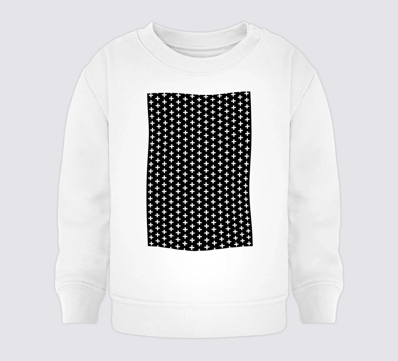 Cross Black And White felpa neonato da Charlotte Winter