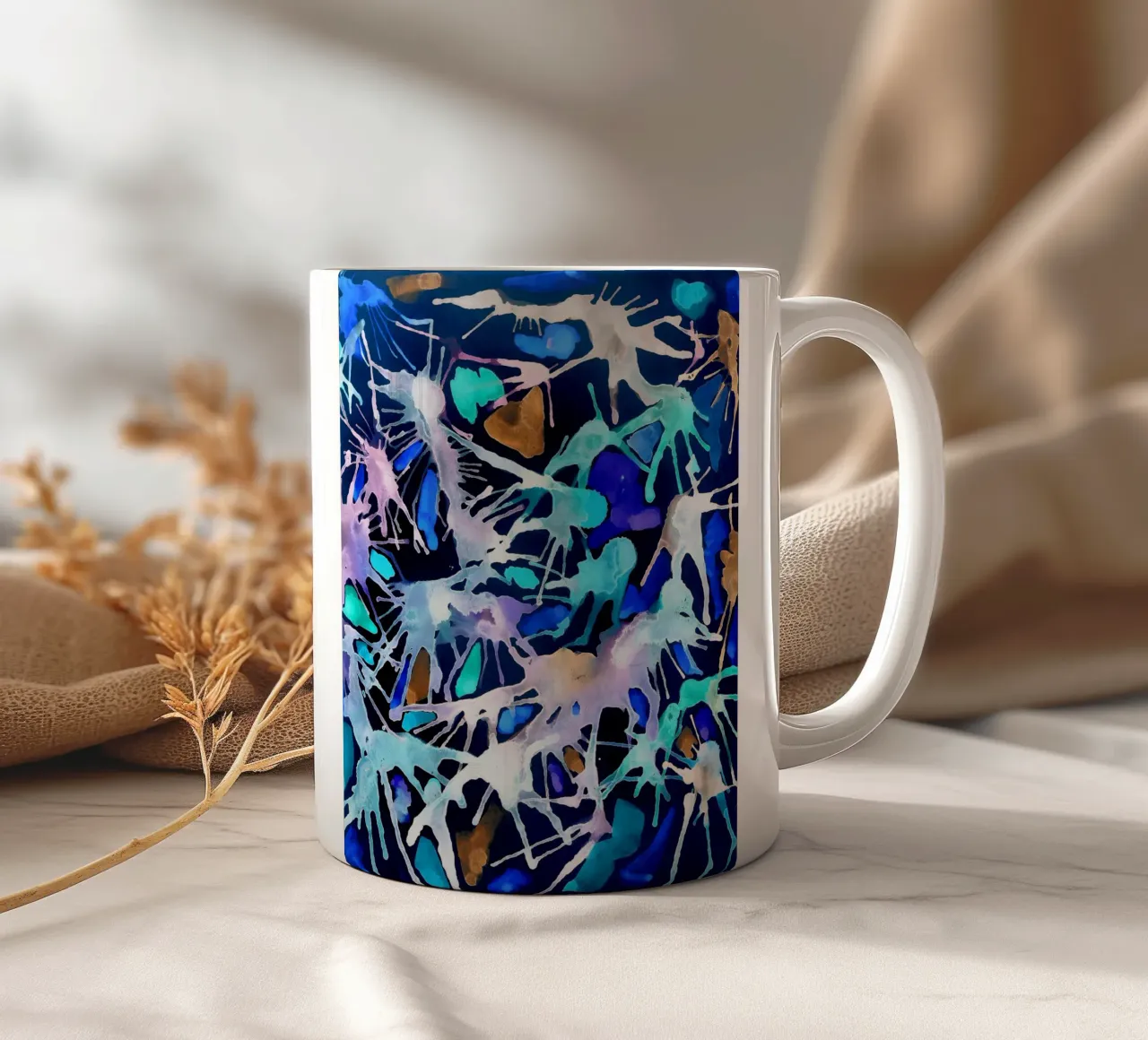 Schizzi ad acquerello tazza in ceramica da Massimo Frascogna