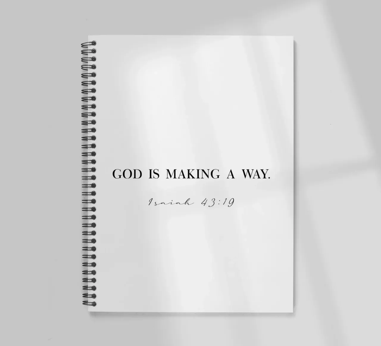 God is making a way quote spiral notebook by Paigaam Studio