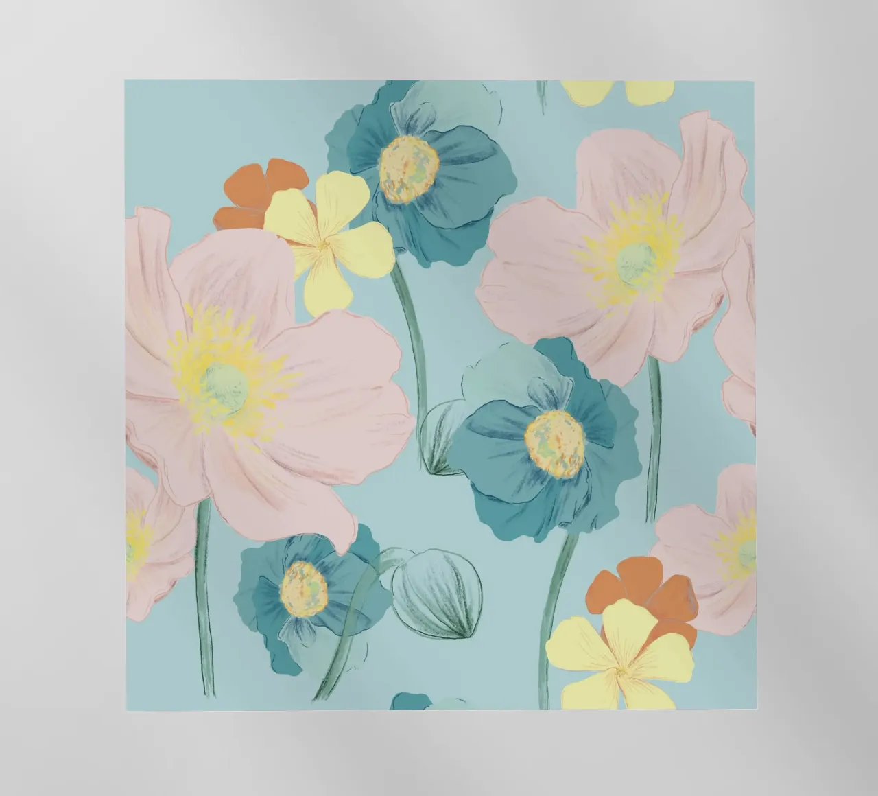 Pastel Wildflower Print for Summer & Spring Vibes pellicola backlit da janine.aigner.work