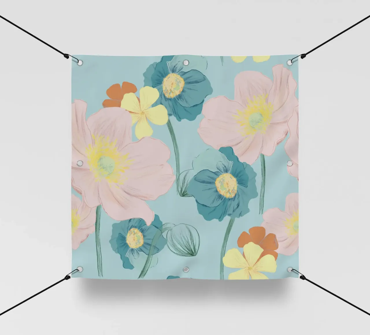 Pastel Wildflower Print for Summer & Spring Vibes telo in pvc da janine.aigner.work