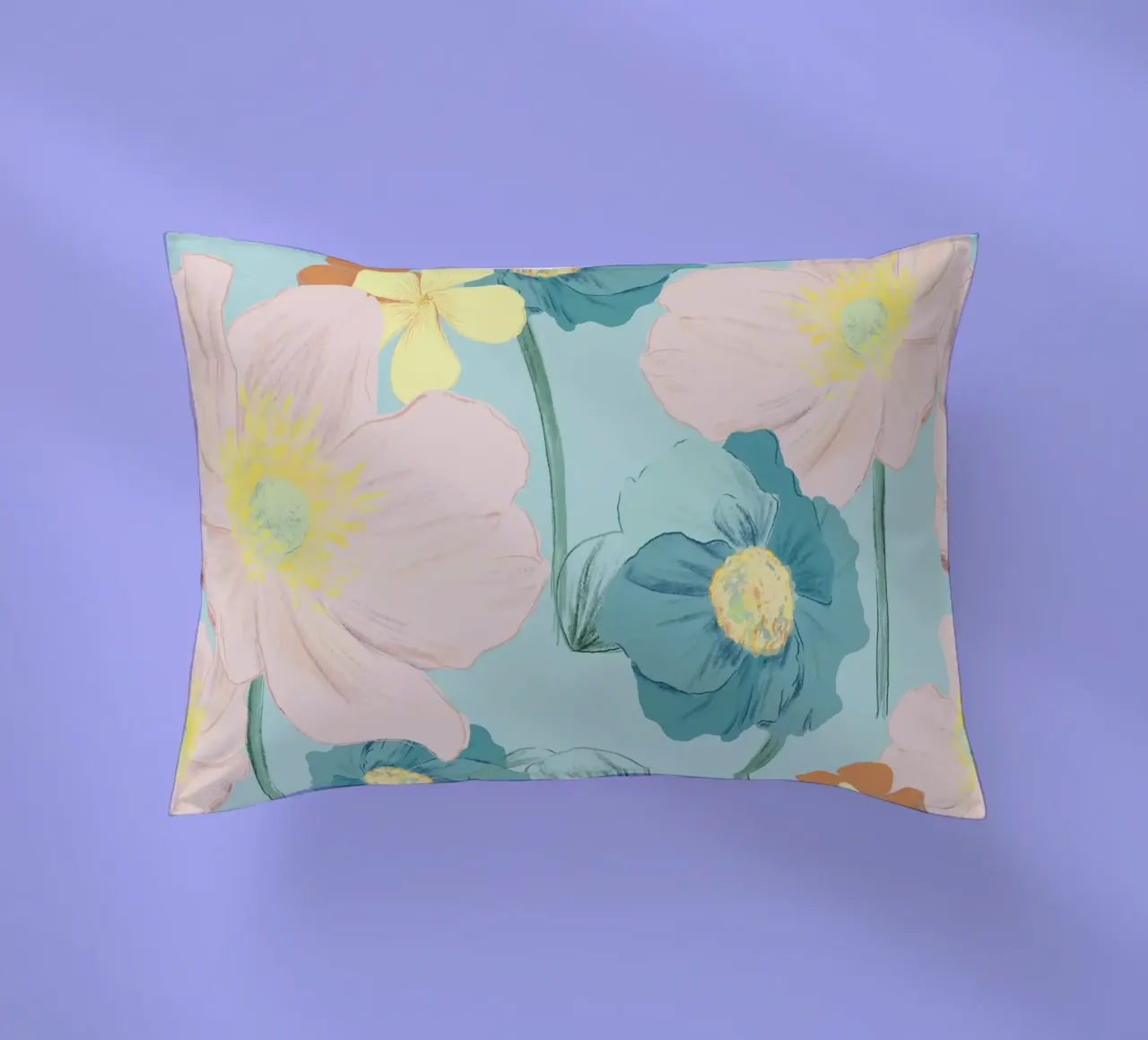 Pastel Wildflower Print for Summer & Spring Vibes cuscino da janine.aigner.work