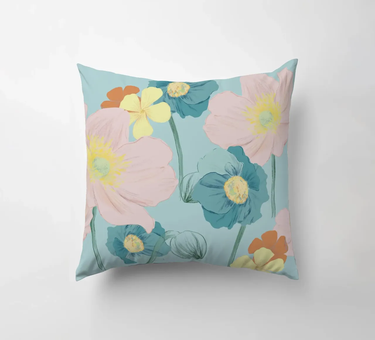 Pastel Wildflower Print for Summer & Spring Vibes cuscino da janine.aigner.work