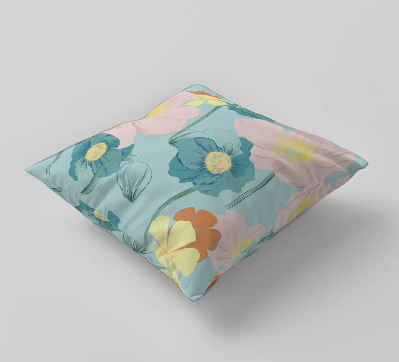 Pastel Wildflower Print for Summer & Spring Vibes cuscino da janine.aigner.work