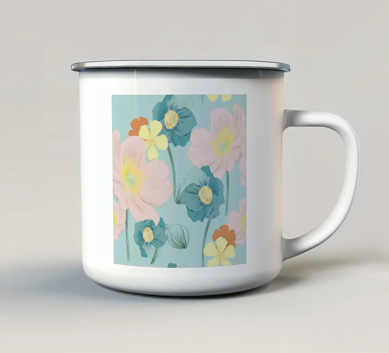 Pastel Wildflower Print for Summer & Spring Vibes tazza in smalto da janine.aigner.work