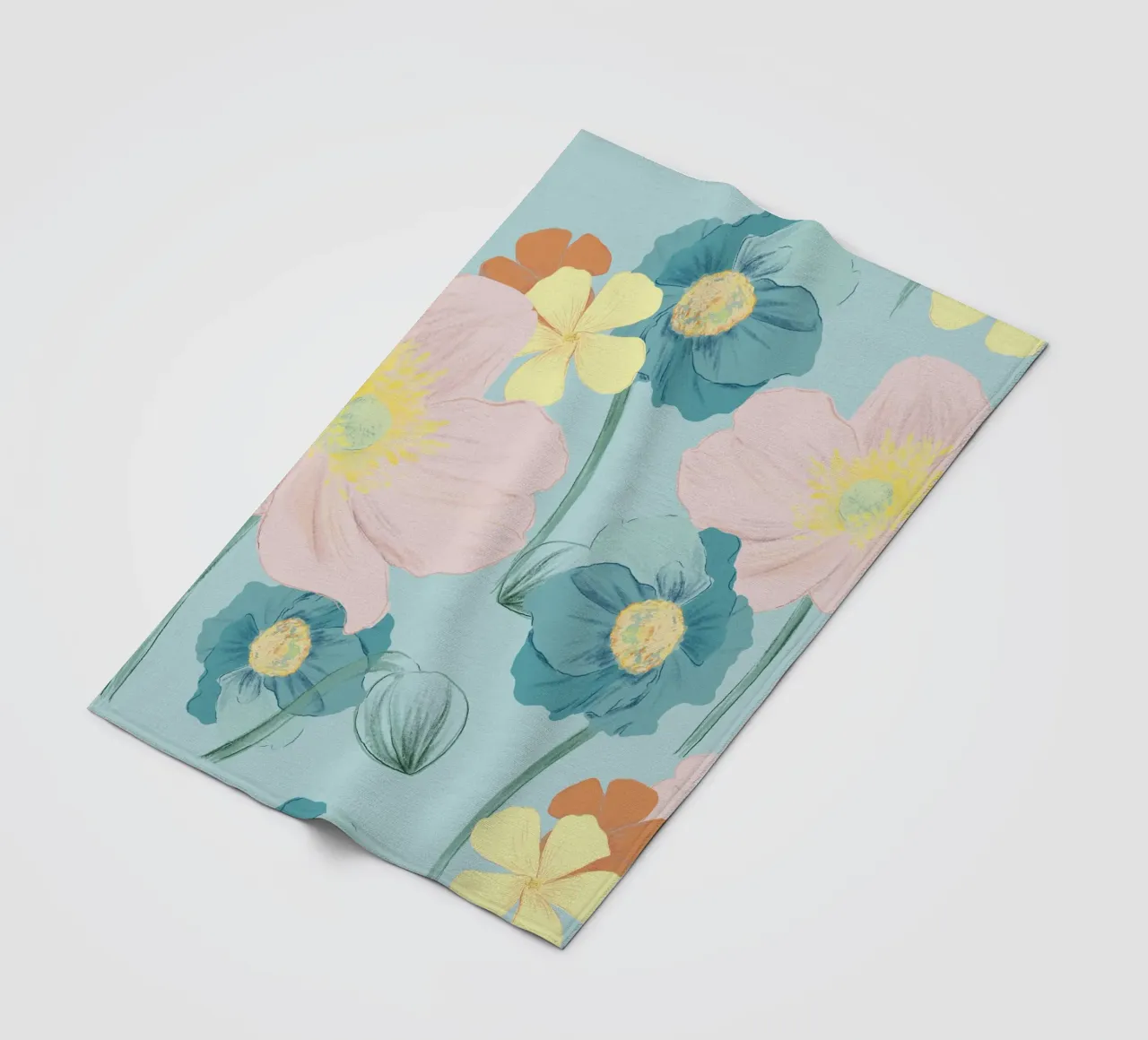 Pastel Wildflower Print for Summer & Spring Vibes coperta in pile da janine.aigner.work