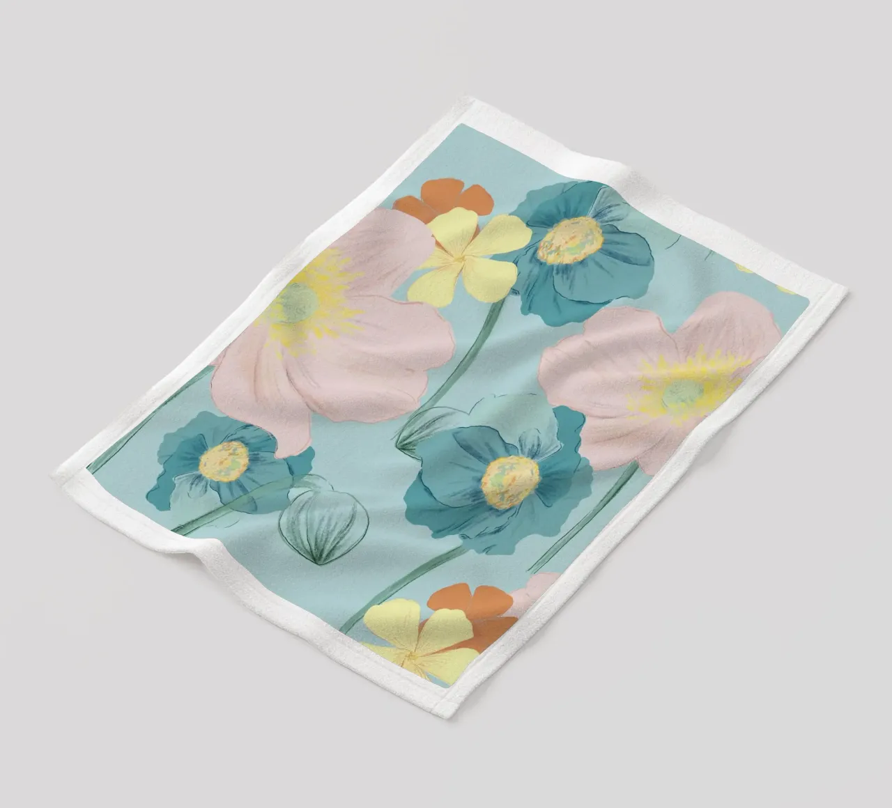 Pastel Wildflower Print for Summer & Spring Vibes coperta in pile da janine.aigner.work