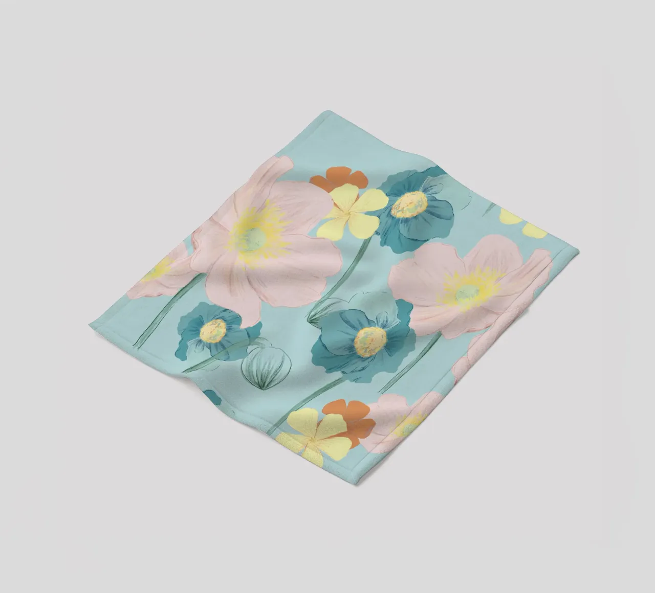 Pastel Wildflower Print for Summer & Spring Vibes coperta in pile da janine.aigner.work