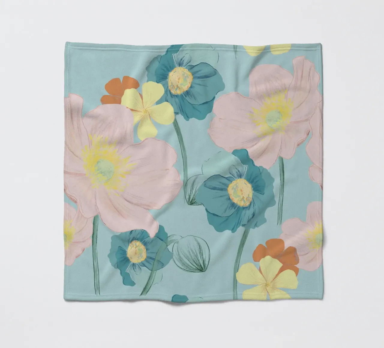 Pastel Wildflower Print for Summer & Spring Vibes coperta in pile da janine.aigner.work