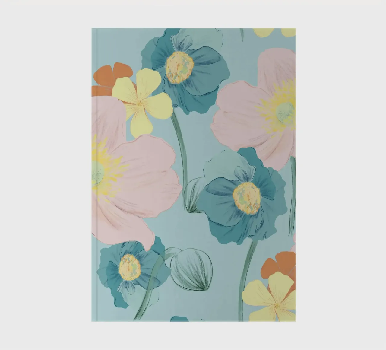 Pastel Wildflower Print for Summer & Spring Vibes notebook by janine.aigner.work