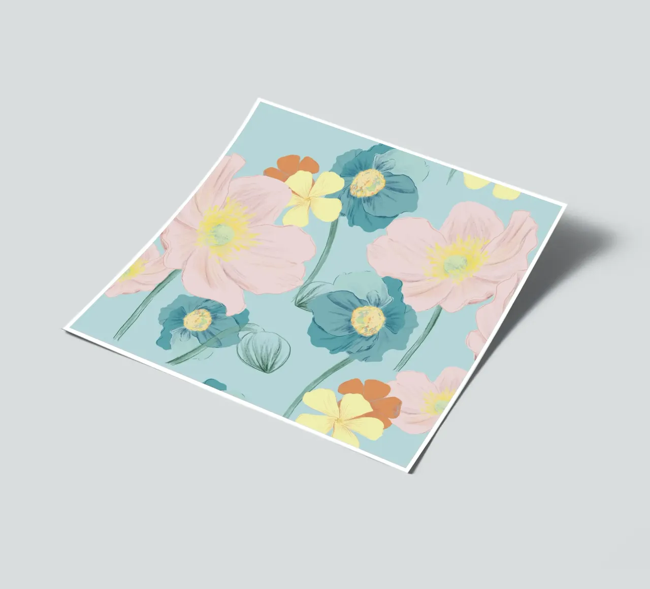 Pastel Wildflower Print for Summer & Spring Vibes foglio adesivo da janine.aigner.work