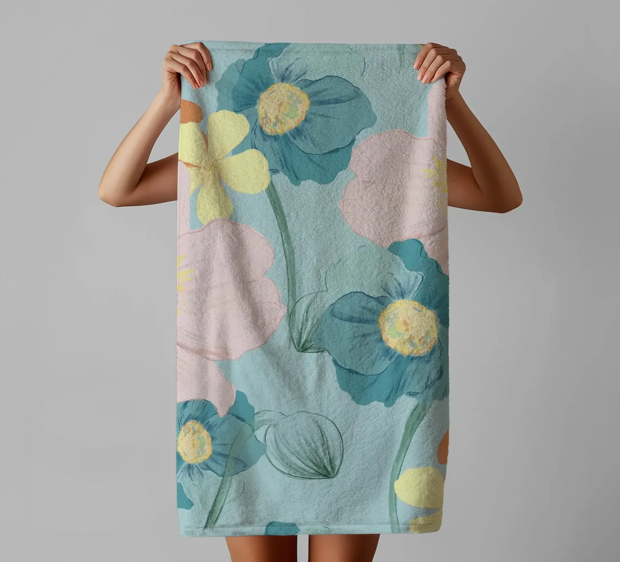 Pastel Wildflower Print for Summer & Spring Vibes asciugamano da bagno da janine.aigner.work