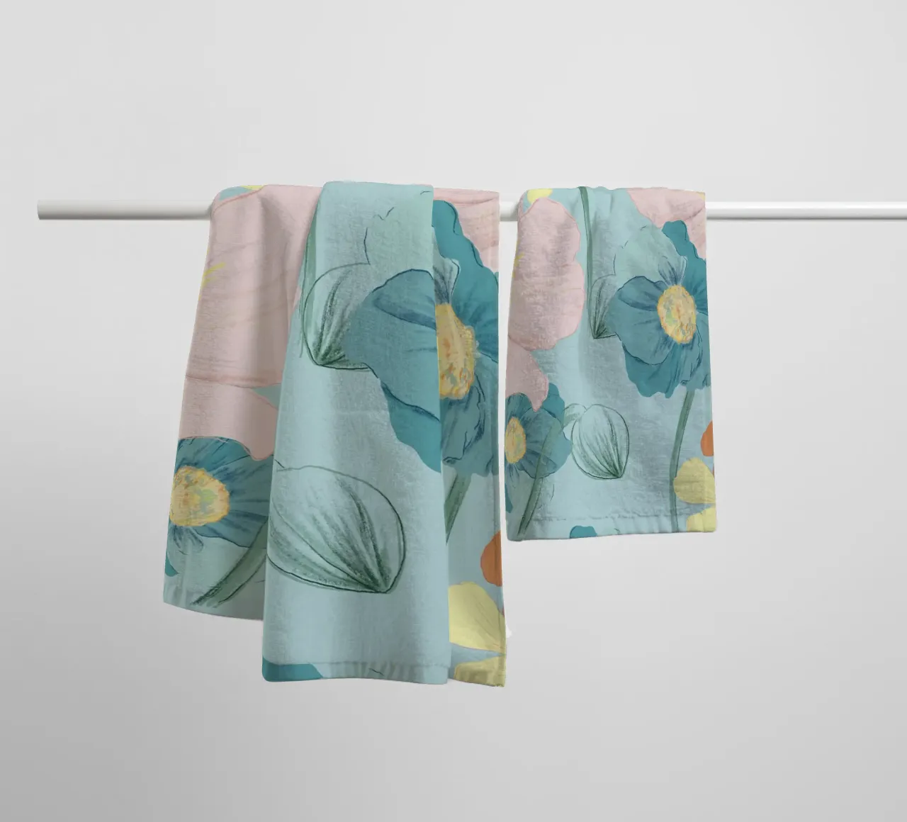 Pastel Wildflower Print for Summer & Spring Vibes asciugamano da bagno da janine.aigner.work