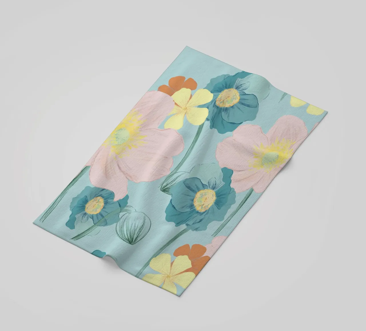 Pastel Wildflower Print for Summer & Spring Vibes telo mare da janine.aigner.work